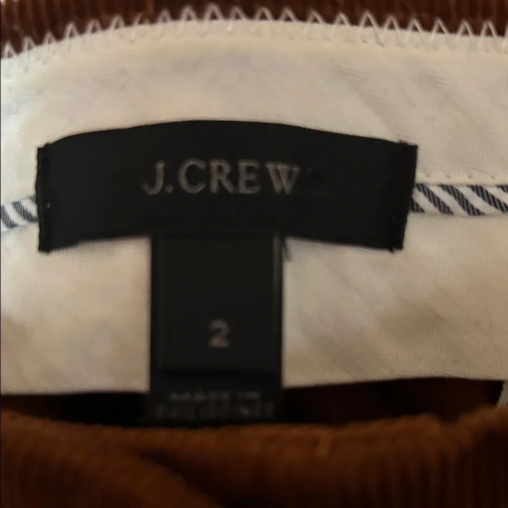 J. Crew Cropped Brown Corduroy Pants
